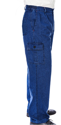 Locker geschnittene Denim-Arbeitshose für Herren – abrieb- und schmutzresistent