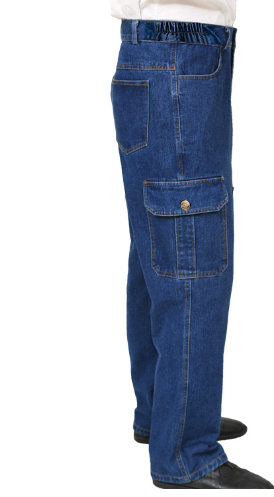 Locker geschnittene Denim-Arbeitshose für Herren – abrieb- und schmutzresistent