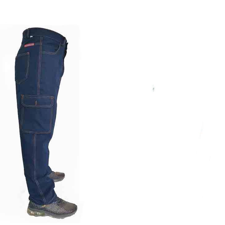 Locker geschnittene Denim-Arbeitshose für Herren – abrieb- und schmutzresistent